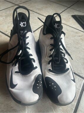 Nike KD Basketball Shoes in White and Black Accent